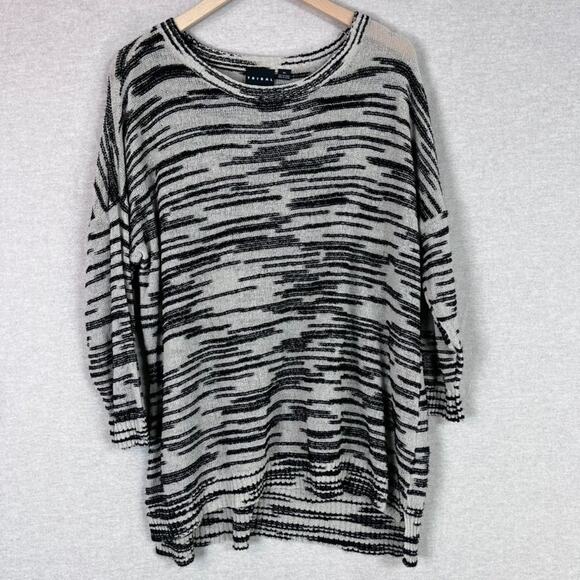 Theory Womens Loose Knit Sweater Size XL Lightweight Beachy 3/4 Sleeve Grunge - Picture 1 of 8
